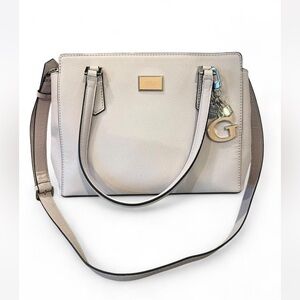 Guess Light Pink Shoulder Bag with Charm & Detachable Strap